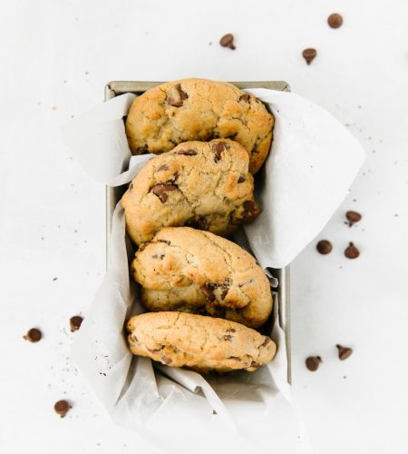 brown cookies on white paper